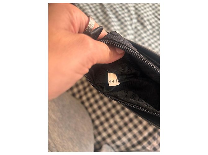 Borsa a mano Prada in pelle nera - vista 12