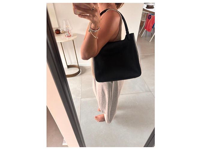 Borsa a mano Prada in pelle nera - vista 13