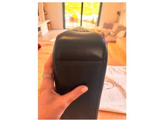 Borsa a mano Prada in pelle nera - vista 5