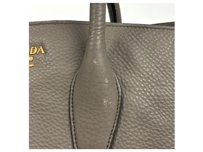 Prada 2-Way Tote Bag aus beigem Leder - Ansicht 4