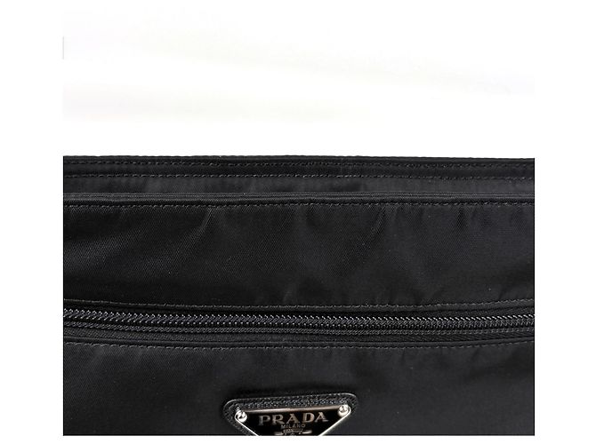 Borsa a tracolla Prada in nylon nero - vista 4