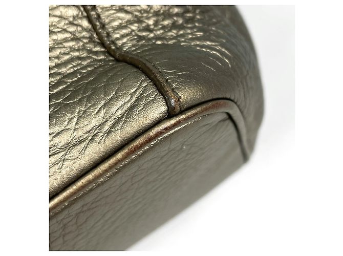 Borsa Loewe Anagram in pelle oro - vista 3