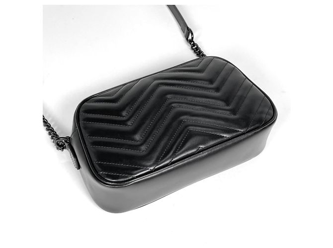 Borsa a tracolla in pelle Gucci GG Marmont - vista 2