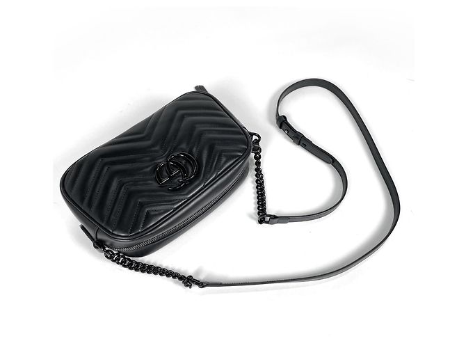 Borsa a tracolla in pelle Gucci GG Marmont - vista 7