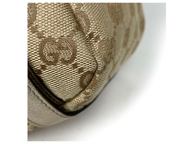 Borsa Tote Gucci in Tela GG Beige e Oro - vista 3