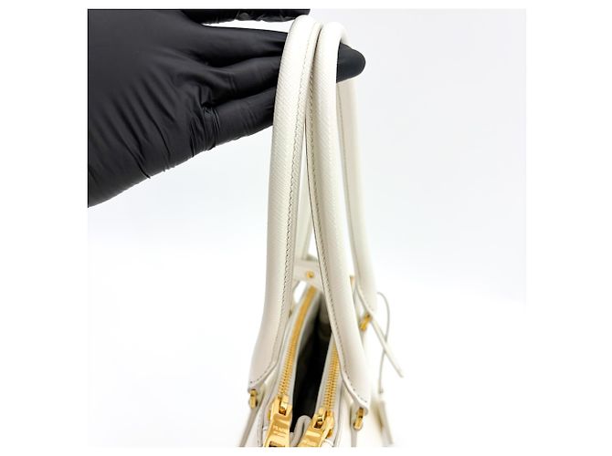 Prada Galleria Mini in pelle Saffiano con doppia zip - vista 6