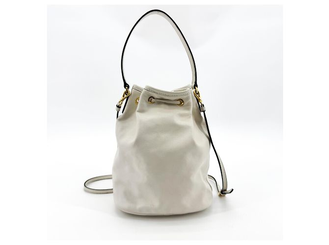 Prada Duet Bucket in pelle con coulisse - vista 2