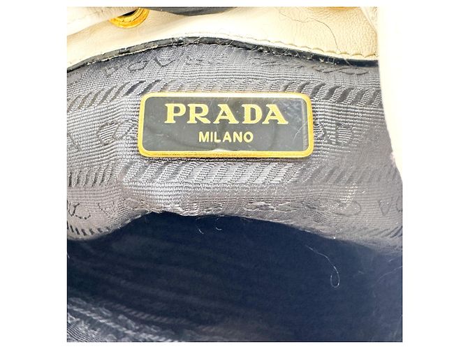 Prada Duet Bucket in pelle con coulisse - vista 5