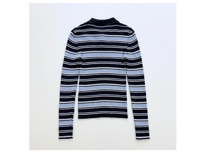 Autre Marque MAX&Co. Polo de punto a rayas azul y blanco - vista 5