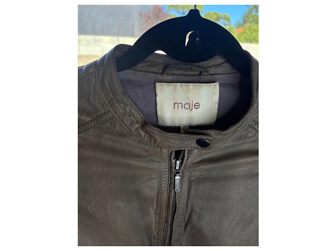 Maje Lederjacke taupe - Ansicht 2