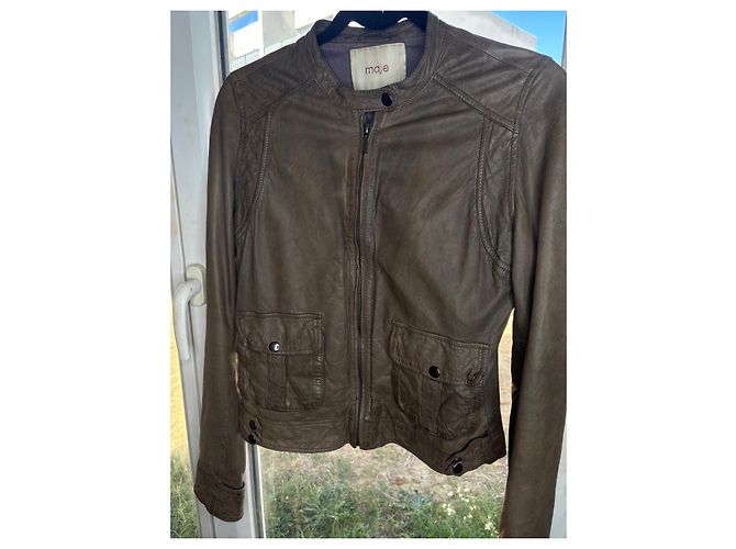 Maje Lederjacke taupe - Ansicht 4