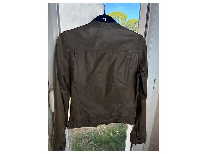 Maje Lederjacke taupe - Ansicht 9
