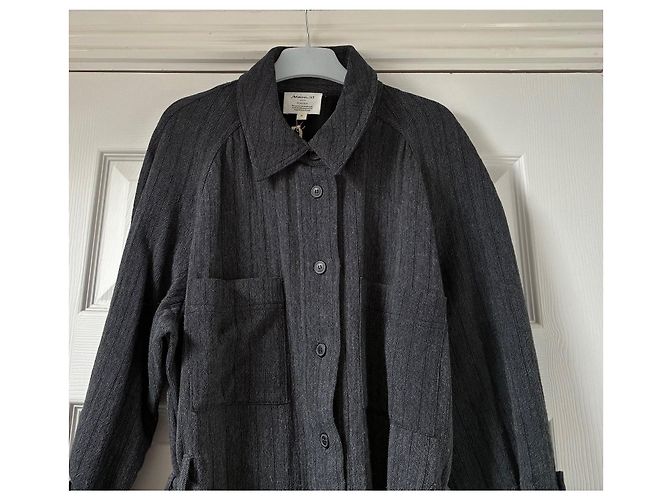 Autre Marque Maison 123 Abito Camicia a Righe Grigie - vista 5