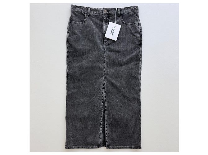 Isabel Marant Etoile Isabel Marant Étoile Falda midi de denim gris Odalie - vista 2