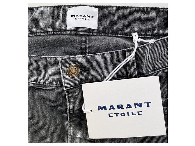 Isabel Marant Etoile Isabel Marant Étoile Falda midi de denim gris Odalie - vista 5