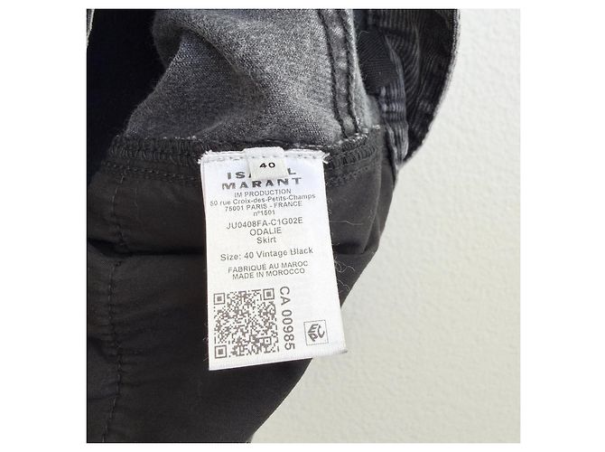 Isabel Marant Etoile Isabel Marant Étoile Falda midi de denim gris Odalie - vista 7