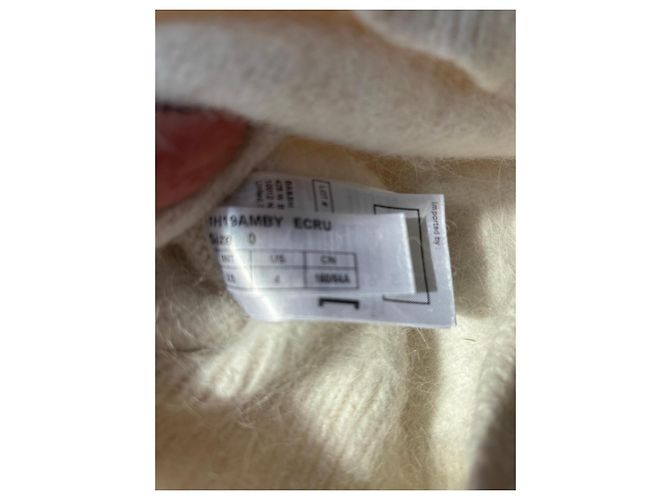 Ba&Sh Weißer Angora-Pullover mit Strasssteinen - Ansicht 8