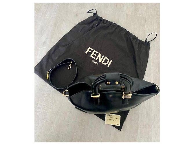 Borsa a mano Fendi FF Tote Bag Medium – Pelle Vitello Glacier Noir (Full Set) - vista 10