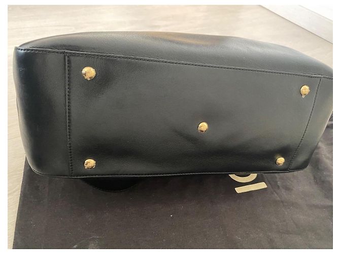 Borsa a mano Fendi FF Tote Bag Medium – Pelle Vitello Glacier Noir (Full Set) - vista 7