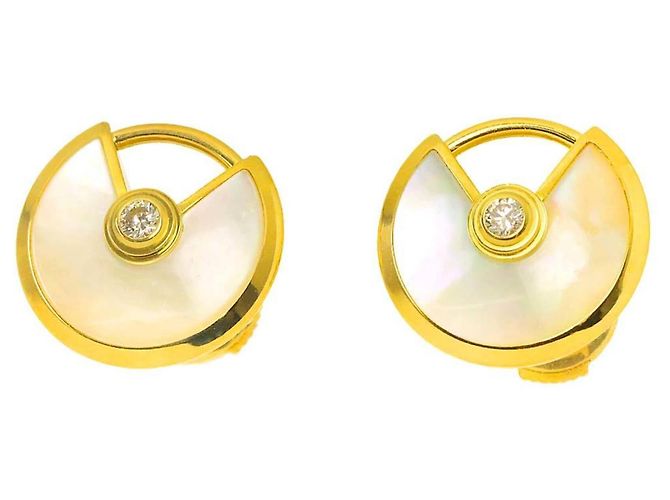 Orecchini Cartier Amulette de Shell Diamanti in Oro Giallo 18K - vista 2