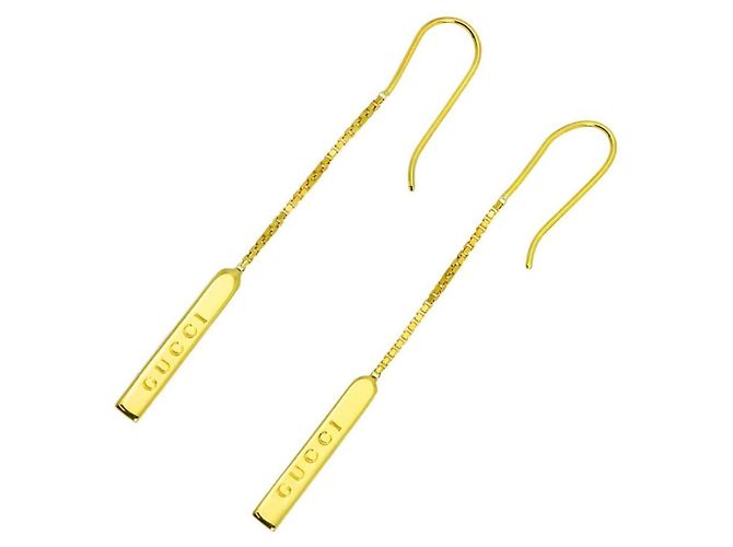 Orecchini a goccia Gucci in oro giallo 18K - vista 2