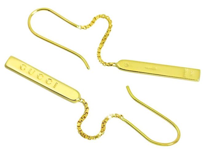 Orecchini a goccia Gucci in oro giallo 18K - vista 3