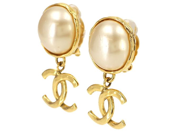 Orecchini Chanel Faux Pearl Coco Mark Swing - vista 2
