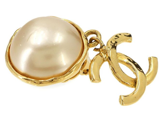 Orecchini Chanel Faux Pearl Coco Mark Swing - vista 3