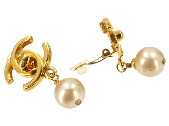 Orecchini Chanel Faux Pearl Coco Mark Swing - vista 2
