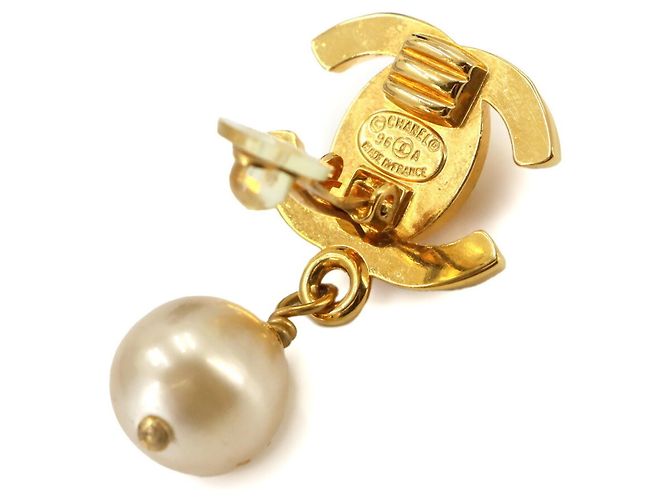 Orecchini Chanel Faux Pearl Coco Mark Swing - vista 4