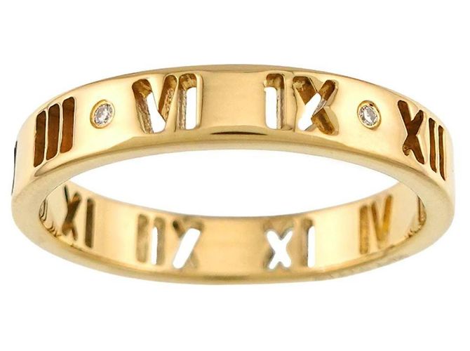 Autre Marque Tiffany & Co. Atlas 1 Diamond Band Ring - Ansicht 2