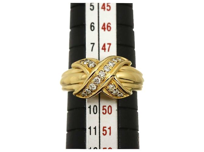 Autre Marque Tiffany & Co. Ehering aus 18K Gelbgold mit Diamanten - Ansicht 7