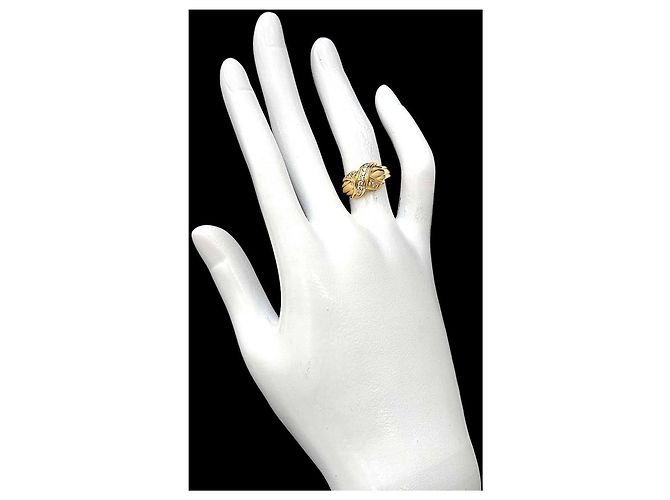 Autre Marque Tiffany & Co. Ehering aus 18K Gelbgold mit Diamanten - Ansicht 8