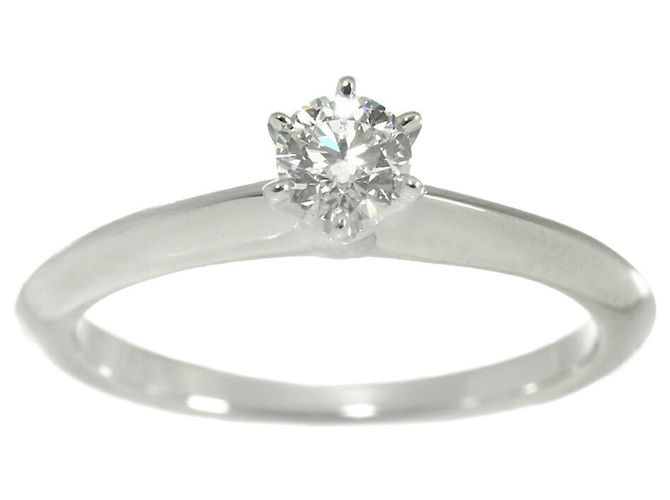 Autre Marque Tiffany & Co. Platin-Bandring mit Diamant - Ansicht 2