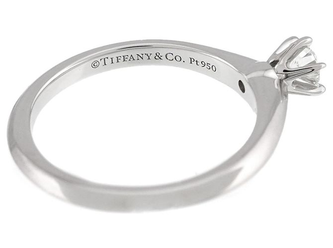 Autre Marque Tiffany & Co. Platin-Bandring mit Diamant - Ansicht 3