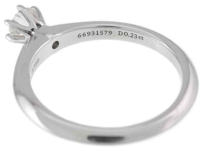 Autre Marque Tiffany & Co. Platin-Bandring mit Diamant - Ansicht 4