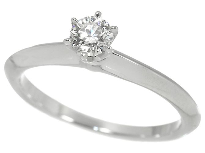 Autre Marque Tiffany & Co. Platin-Bandring mit Diamant - Ansicht 5
