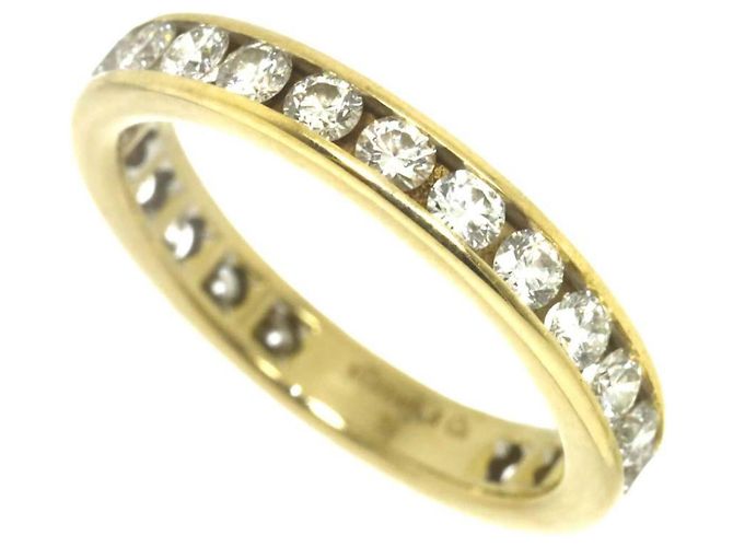 Autre Marque Tiffany & Co. Ehering aus 18K Gelbgold mit Diamanten - Ansicht 5