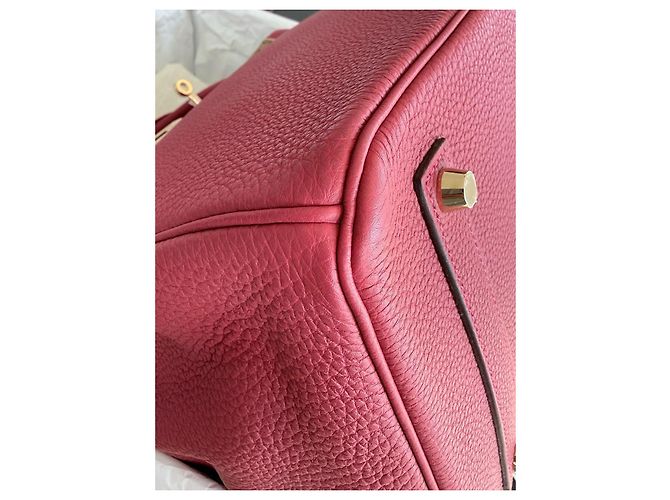 Borsa a mano Hermès Birkin 35 in pelle Togo - Rouge Vif - vista 10