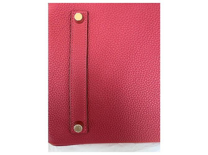 Borsa a mano Hermès Birkin 35 in pelle Togo - Rouge Vif - vista 12