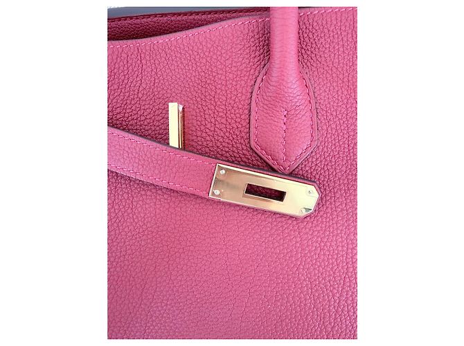 Borsa a mano Hermès Birkin 35 in pelle Togo - Rouge Vif - vista 4