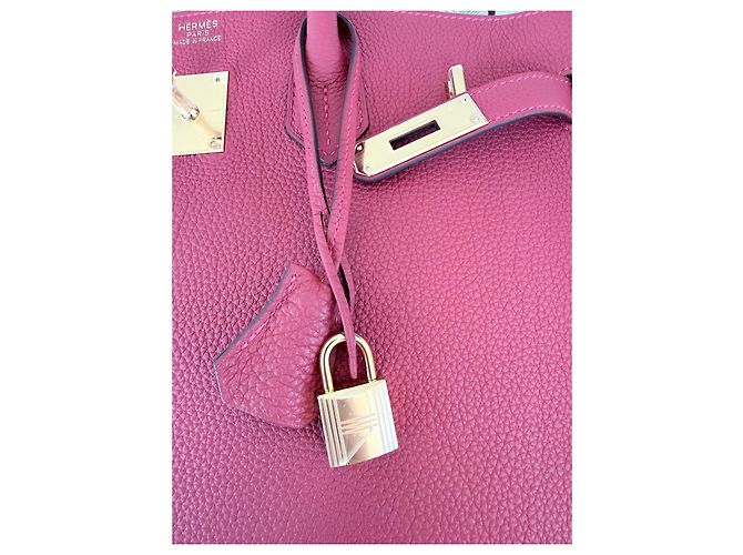 Borsa a mano Hermès Birkin 35 in pelle Togo - Rouge Vif - vista 6