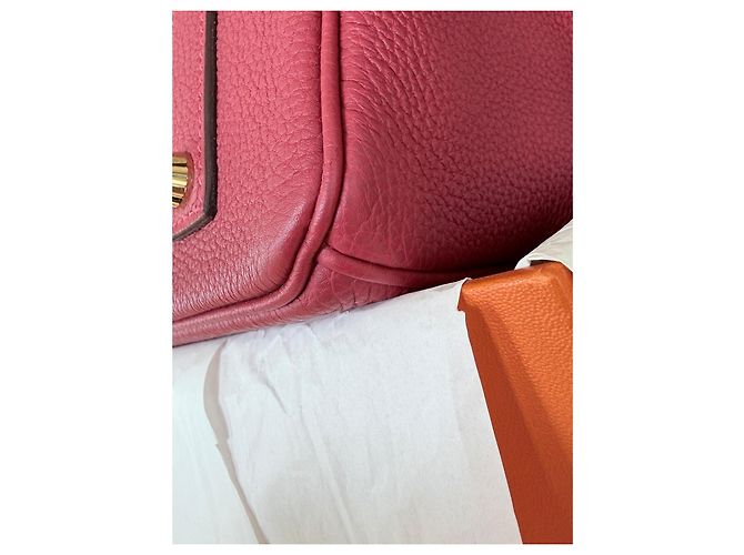 Borsa a mano Hermès Birkin 35 in pelle Togo - Rouge Vif - vista 8