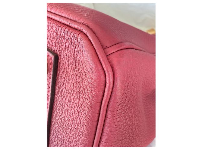 Borsa a mano Hermès Birkin 35 in pelle Togo - Rouge Vif - vista 9