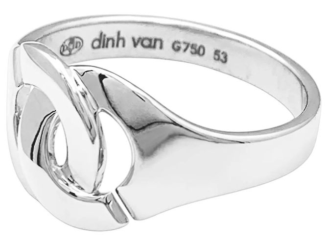 Anello Dinh Van, "Menottes R10", oro bianco. - vista 2