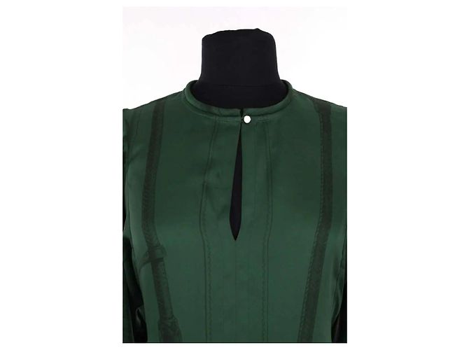 Blusa de seda Hermès verde - vista 2