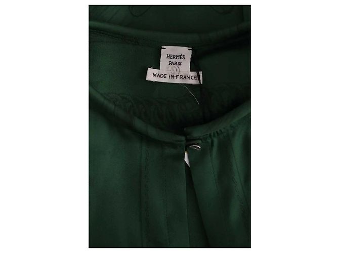 Blusa de seda Hermès verde - vista 5