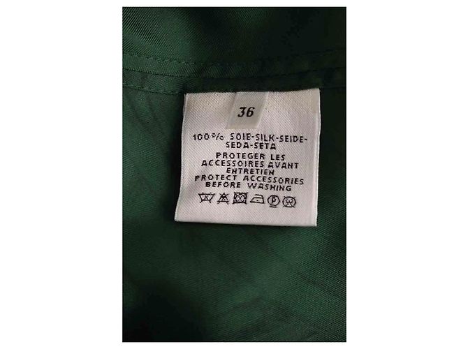 Blusa de seda Hermès verde - vista 6