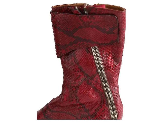 Botas Chloé burdeos de piel exótica - vista 4