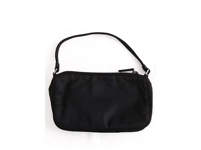 Borsa Cleo Prada mini in tessuto nera - vista 3